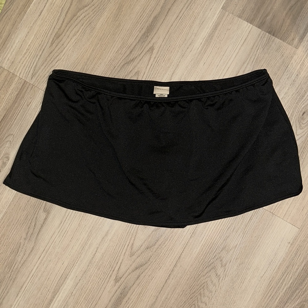 Swim Skirt Bottoms/Skort XL Black Cover Up Beach Casual Costal Resort